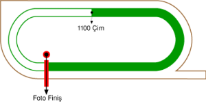 Adana Yeşiloba Hipodromu 1100 metre Çim Pist