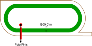 Adana Yeşiloba Hipodromu 1900 metre Çim Pist