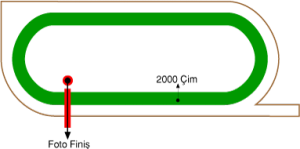 Adana Yeşiloba Hipodromu 2000 metre Çim Pist