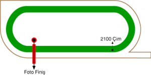 Adana Yeşiloba Hipodromu 2100 metre Çim Pist