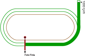 Ankara 75. Yıl Hipodromu 1000 metre Çim Pist