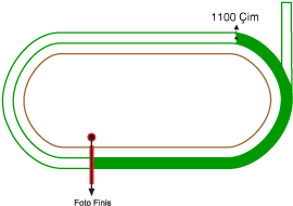 Ankara 75. Yıl Hipodromu 1100 metre Çim Pist