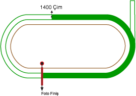 Ankara 75. Yıl Hipodromu 1400 metre Çim Pist