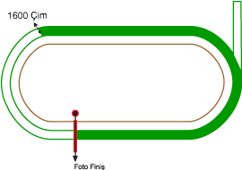 Ankara 75. Yıl Hipodromu 1600 metre Çim Pist