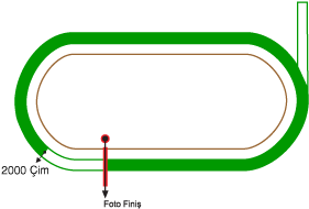 Ankara 75. Yıl Hipodromu 2000 metre Çim Pist
