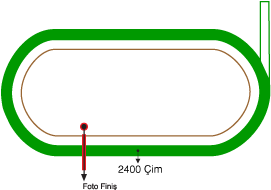 Ankara 75. Yıl Hipodromu 2400 metre Çim Pist
