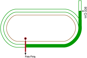 Ankara 75. Yıl Hipodromu 900 metre Çim Pist